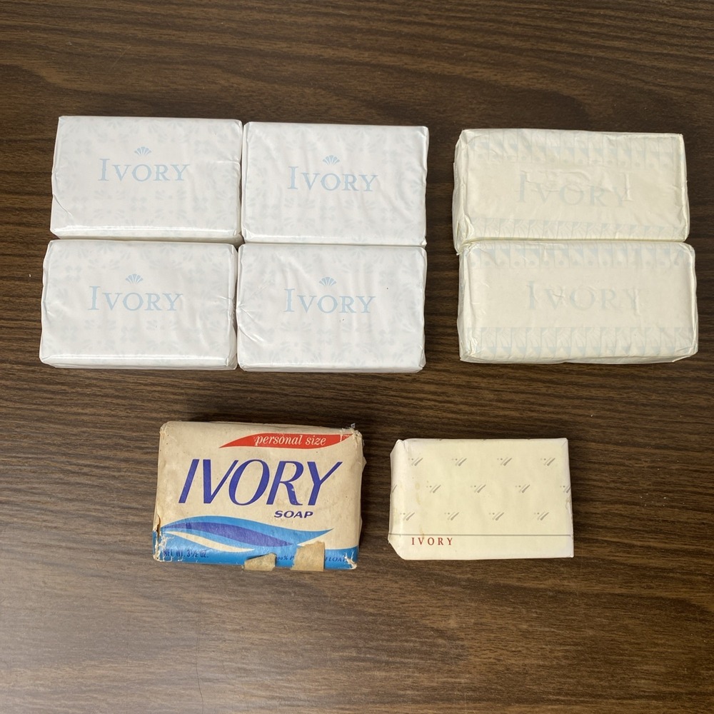 IVORY Bar Soap Mixed Lot Vintage 7 Personal Size & 1 Hotel Bar
